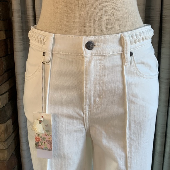 Johnny Was The Braided high rise relaxed fit easy through hip wide leg pants - Picture 2 of 15